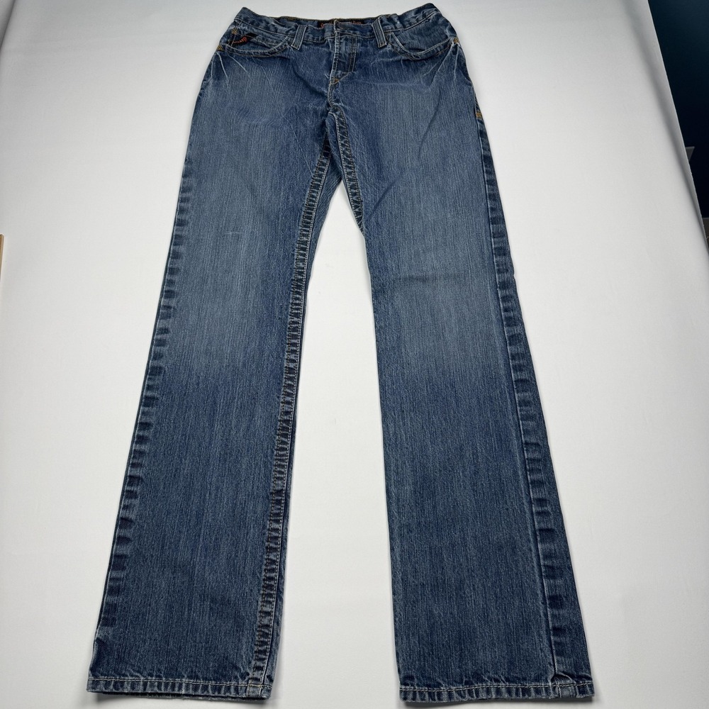 Ariat Work FR M4 Boot Jeans Mens 33x38 Blue Bootcut Denim Workwear Medium Wash